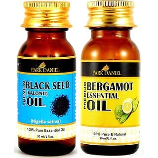 PARK DANIEL Premium Black Seed (Kalonji)Oil and Bergamot essential oil combo pack of 2 bottles of 30 ml(60 ml) (60 ml)