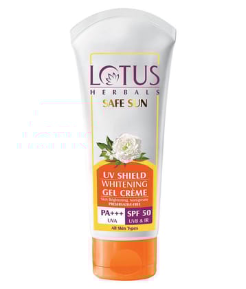 Lotus Herbals Safe Sun UV Shield Whitening Gel Cream SPF 50 PA +++ 50g
