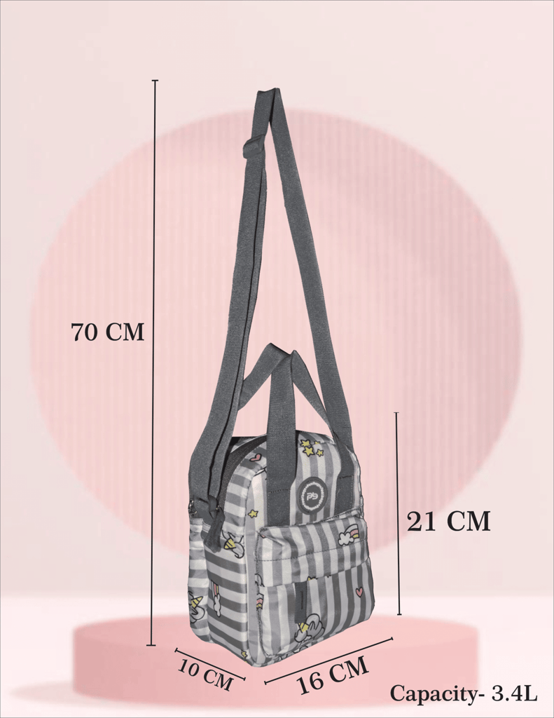 PB Pearlbags Soft Crossbody Shoulder Or Hand Bag or Sling bag Water Resistant Anti Fall Stationery Storage Bag Handbag Clutch Bag Sweet Birthday Gift For 5-10 Years Children Students Girls