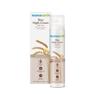 Mamaearth Rice Night Cream For Clear Skin With Rice Water & Niacinamide (50gm) Mamaearth Rice Night Cream For Clear Skin With Rice Water & Niacinamide (50gm)