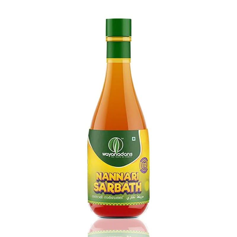 WAYANADANS Nannari Sarbath – Sarasaparilla Syrup (675 ml) | Kerala Sarbath | Pure and Natural coolant |100% Natural & Refreshing Herbal Drink