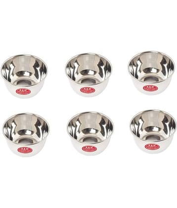 A & H ENTERPRISES - Veg Bowl / Katori /Sabzi Bowl Stainless Steel Cereal Bowl 200 mL ( Set of 6 )