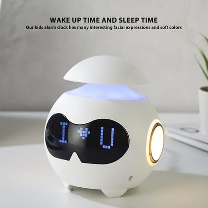 Sunrise Alarm Clock for Kids, Wake Up Light for Children with 6 Colors Changing, Sleep Trainer Clock with 5 Alarms and Snooze Function, Cute Cartoon Dinosaur Designassorted colour