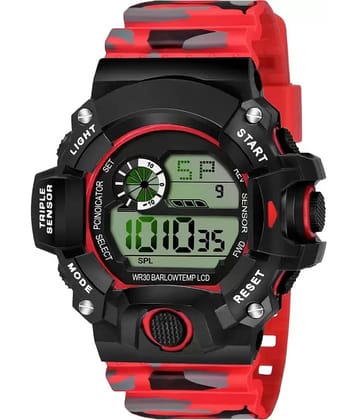 Hala - Red Silicon Digital Men's Watch
