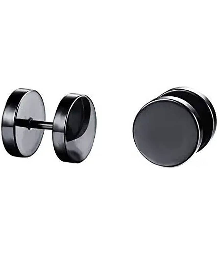 FASHION FRILL - Silver Plug Earrings ( Pack of 1 )