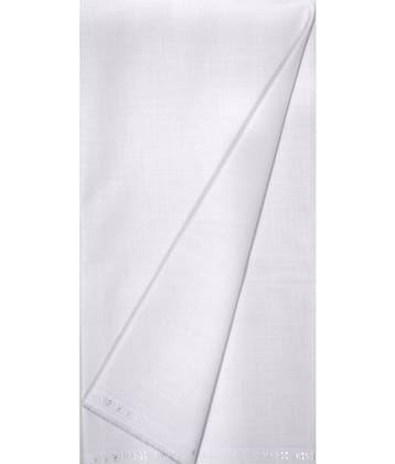 KUNDAN SULZ GWALIOR White Cotton Blend Unstitched Shirt pc