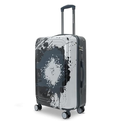 AMERICAN TRAVELLER Touris GlideSport Trolley Bag | S Suitcase | Polycarbonate Hard Shell | 360 Disc Wheels | TSA Type Lock | Football Splash Design | Travel Luggage (20, Dark Grey)