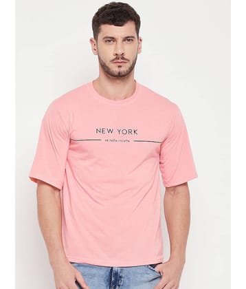 AUSTIZ Pack of 1 Cotton Blend Regular Fit Men's T-Shirt ( Peach )