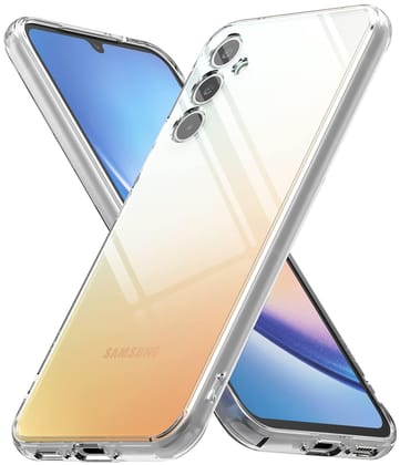 JGD PRODUCTS for Samsung Galaxy A34 5G Premium Transparent Hybrid Soft Slim Dust Proof Back Case Cover with Camera Protection JGD PRODUCTS for Samsung Galaxy A34 5G Premium Transparent Hybrid Soft Slim Dust Proof Back Case Cover with Camera Protection - 