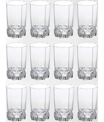 AFAST Party Glass/Beer Mug Glass Plain Glasses Set 350 ml ( Pack of 12 ) Transparent