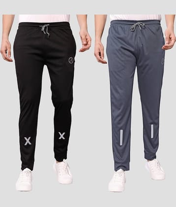 Anand Multicolor Lycra Men's Joggers ( Pack of 2 )