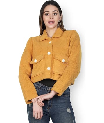 NUEVOSDAMAS Polyester Blend Yellow Jackets Single