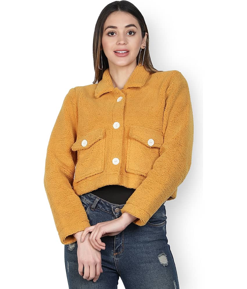 NUEVOSDAMAS Polyester Blend Yellow Jackets Single