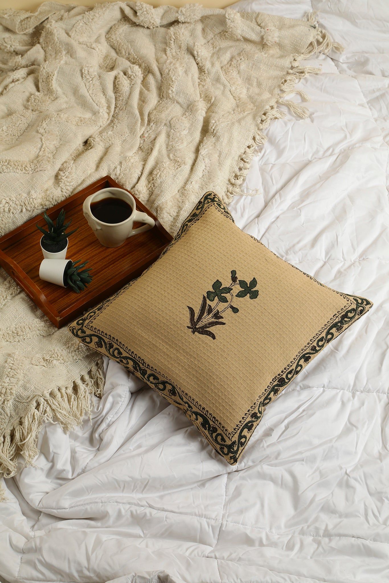 Orchid Waffle Cushion Cover (Set of 2)-40 x 40