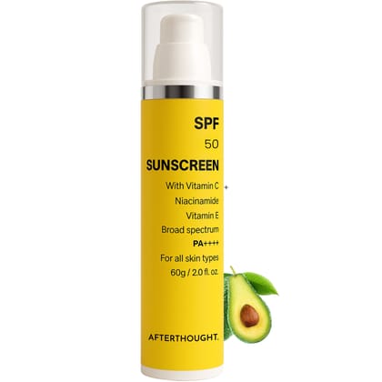 SPF 50 PA++++ Sunscreen with Multi-Vitamins, Hyaluronic Acid & Vitamin C, Lightweight, Non-Greasy, 0% White Cast, Broad Spectrum | For Women & Men | 60g