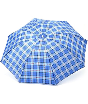 Bizarro.in Attractive 3 Folds Polyester Checks Umbrella For Men