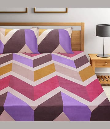 Home Candy Microfiber Double Bedsheet ( Burgundy )