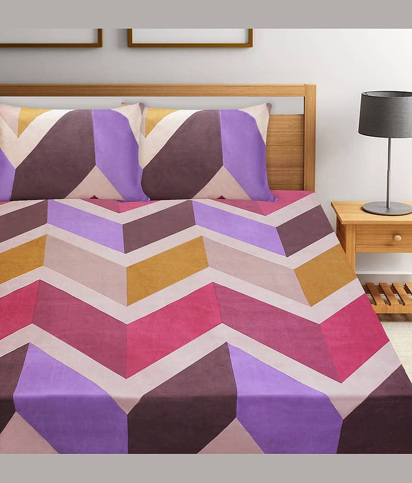 Home Candy Microfiber Double Bedsheet ( Burgundy )