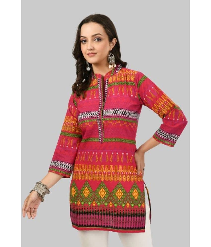 MAURYA Women's Cotton Blend Tunic ( Multicolor )