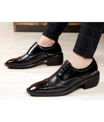 BXXY Brogue Artificial Leather Black Formal Shoes