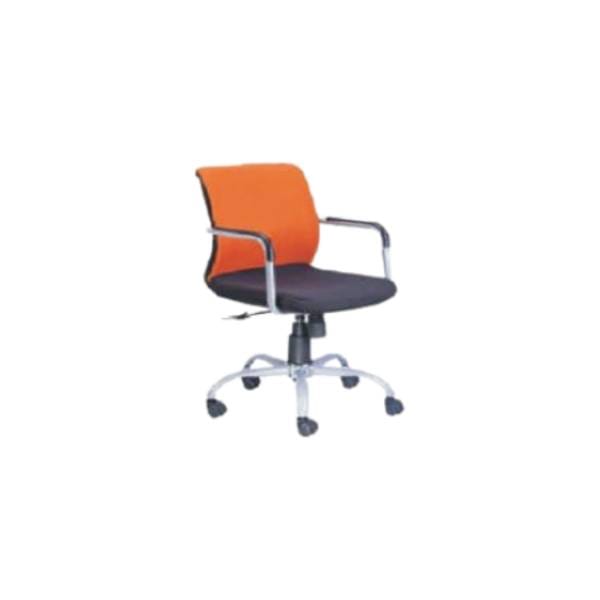 Evergreen - Seat & Back In Fabric, With Fixed Handle, Metal Base & Nylon Castors (CS-F06-MB)