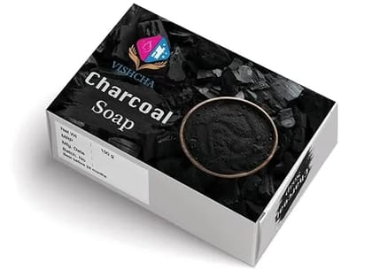 Activated Charcoal Soap Bar For Body - 100gm- For All Skin Type | 99.9% Germ Protection and Deep Cleansing | Daily Bathing Bar Soap For Men