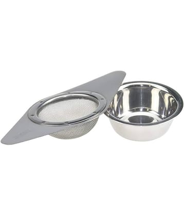 SNOWPEARL Silver Steel Strainer ( Pack of 1 )