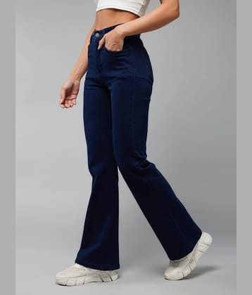 Dolce Crudo - Navy Blue Denim Bootcut Women's Jeans ( Pack of 1 )