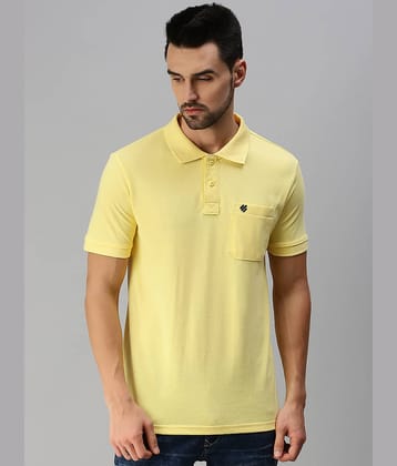 ONN Pack of 1 Cotton Blend Regular Fit Solid Half Sleeves Men's Polo T Shirt ( Yellow )