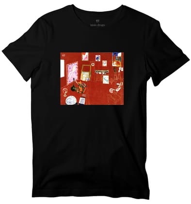 L'Atelier Rouge Art T-shirt-36 - XS / Black