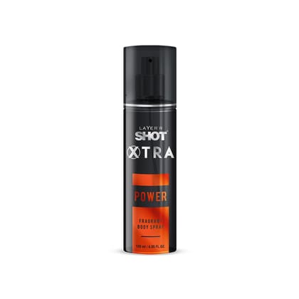 Layer�r Shot XTRA Power Body Spray for Men | Aromatic Woody Fragrance with Eucalyptus & Vanilla | 120ml