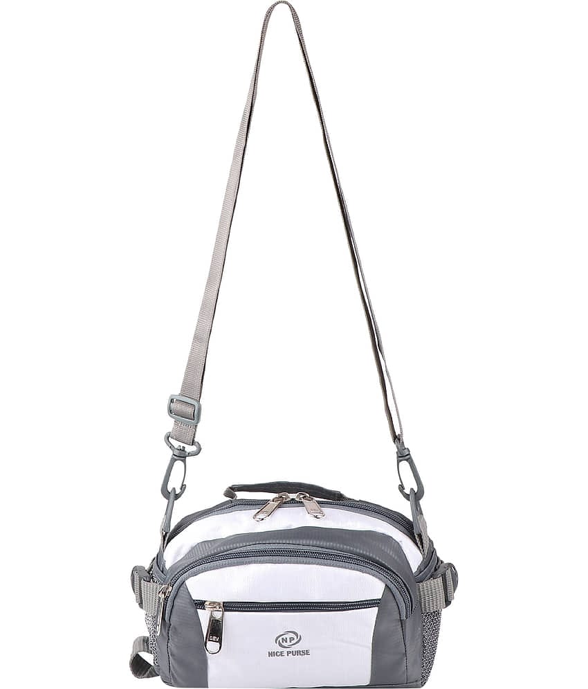 Nice Purse 5 Ltrs White Sling Bag for Unisex
