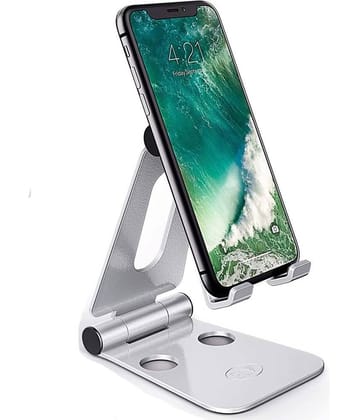 Elv Foldable Mobile Holder for Smartphones and Tablets ( Silver )