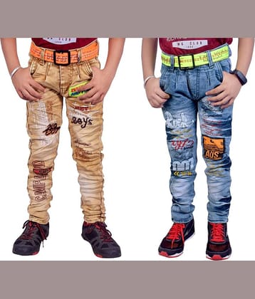 Kundan Pack of 2 Boys Cotton Blend Jeans ( Multi )