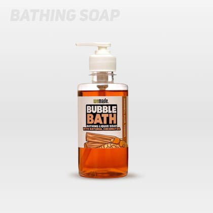 WeMade Bubble Bathing Liquid Soap with Natural Coconut Oil (Sandal with Turmeric) 250g