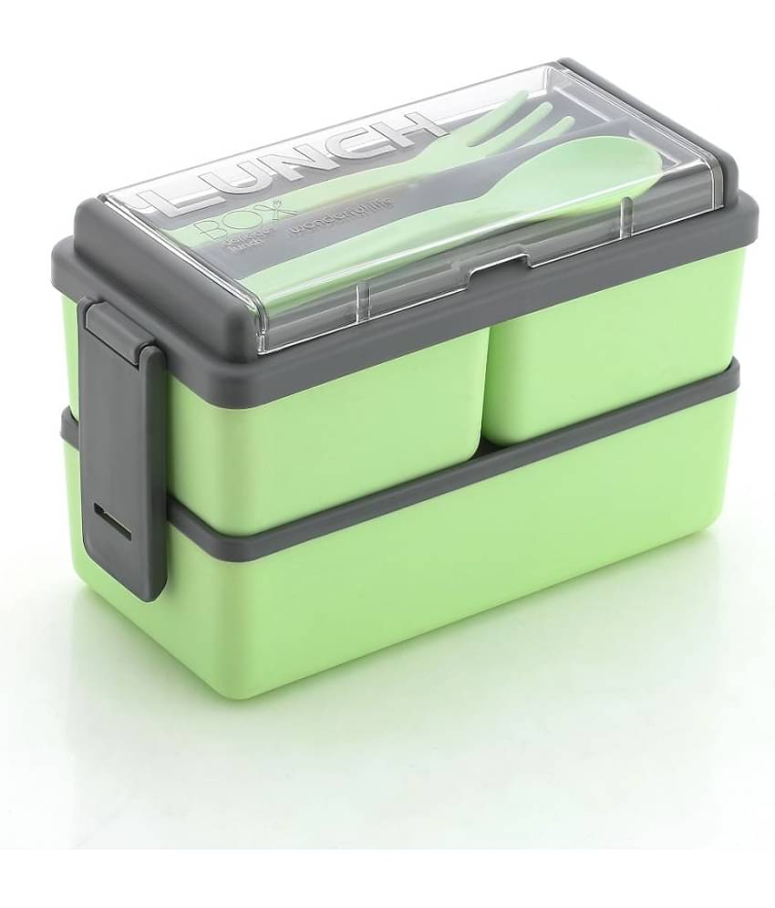 iview kitchenware - Kids/School/College Virgin Plastic Lunch Box 3 Container ( Pack of 1 )