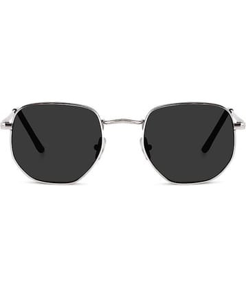 BANDSMITH Silver Oval Sunglasses ( Pack of 1 )