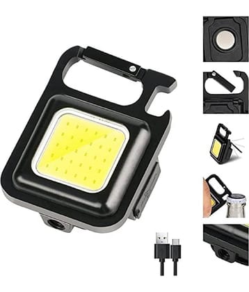 Mini Rechargeable Flashlight Bracket Bottle Opener LED Keychain ( Pack of 1 )