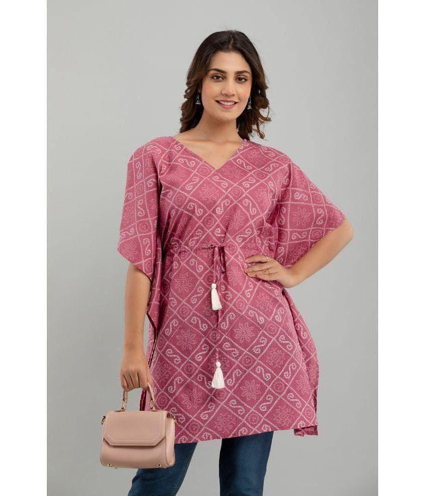 Frionkandy - Pink Cotton Womens Kaftan ( Pack of 1 ) - None
