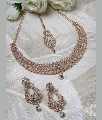 Sukkhi Rose Gold Alloy Necklace Set ( Pack of 1 )