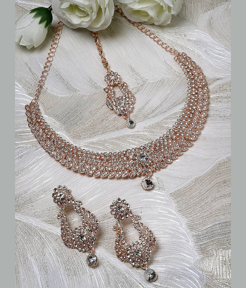 Sukkhi Rose Gold Alloy Necklace Set ( Pack of 1 )