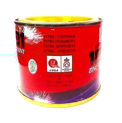 1001 Superior Zinc Paint I For protection of MS Pipe steel and woodwork surfaces indoor and outdoor, doors, windows girders etc., preperation for wall putty I safeda glue I 500 gm.