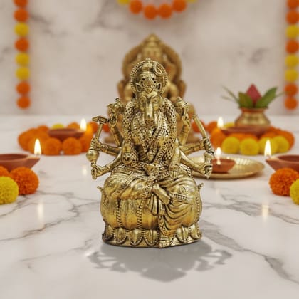 Brass Varaha Avatar Idol Statue, Small Size for Pooja Room, Height : 2.5 Inch (BSMAS1930 H)