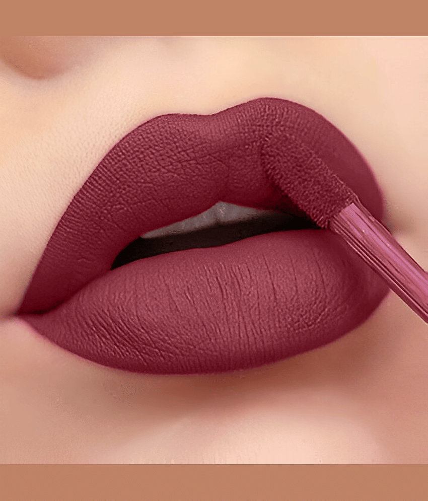 BELLABLOOM Maroon Matte Hydrating Liquid Lipstick ( Pack of 1 )