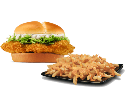 Mc Crispy Chicken Burger + Classic Cheese Fries
