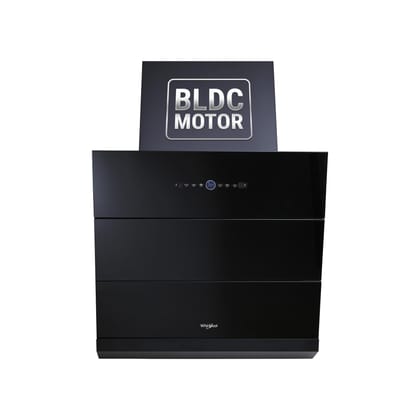 Whirlpool 60cm 1600 m3/hr BLDC Filterless Autoclean Slant Kitchen Chimney | Free Installation | 11 Years Motor & 5 Years Comprehensive Warranty | VFL PRO 602 BLDC HAC BK HOOD | Black | Motion Sensor Whirlpool 60cm 1600 m3/hr BLDC Filterless Autoclean Sla