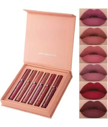 BLUSHIS Multicolor Long Wear Waterproof Matte Lipstick (Set of 6)