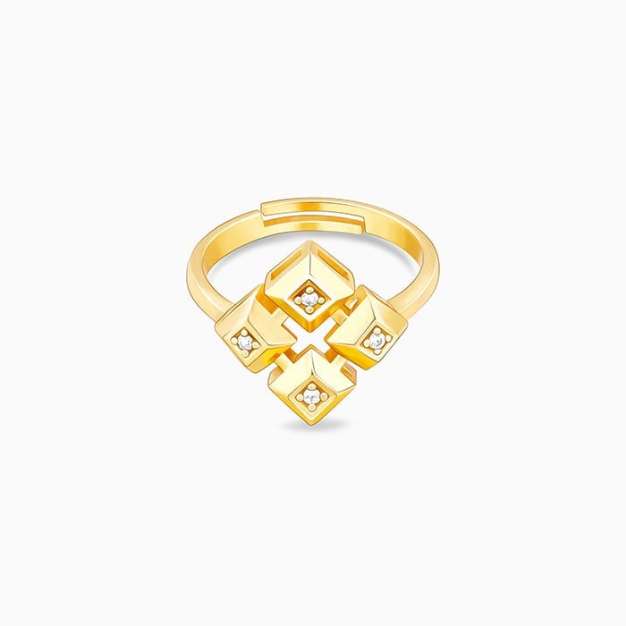 Golden All Rise For The Queen Signature Ring