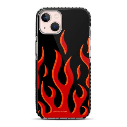Red Flame Pinterest iPhone 13 Stride Phone Case-Stride