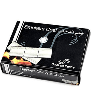 PUFF SMART Smokers Silver Coconut Coal (30 pcs) Rectangle Shape Charcoal